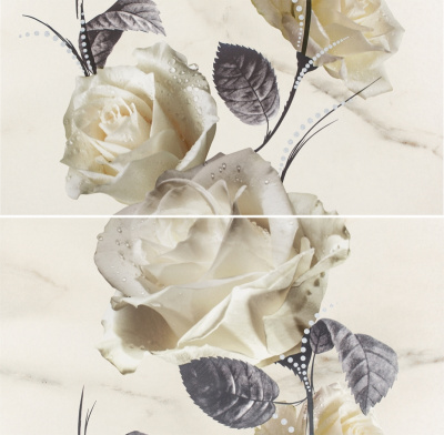 CARARA WHITE FLOWER Декор из 2 шт.
