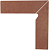 Cotto Natural Cokol Dwuelementowy Schodowy Prawy 8.1х30