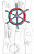 Ocean голубой декор Wheel  М40311