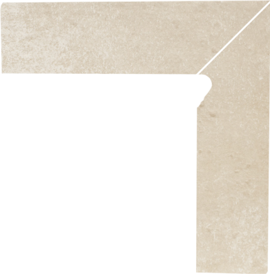 Cotto Crema Cokol Dwuelementowy Schodowy Prawy 8.1 X 30
